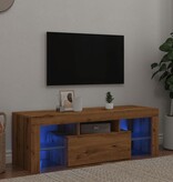 VidaXL Tv-meubel met LED 120x36,5x40 cm bewerkt hout artisanaal eiken