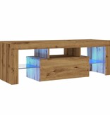 VidaXL Tv-meubel met LED 120x36,5x40 cm bewerkt hout artisanaal eiken