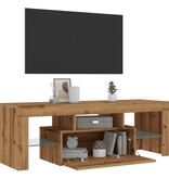 VidaXL Tv-meubel met LED 120x36,5x40 cm bewerkt hout artisanaal eiken
