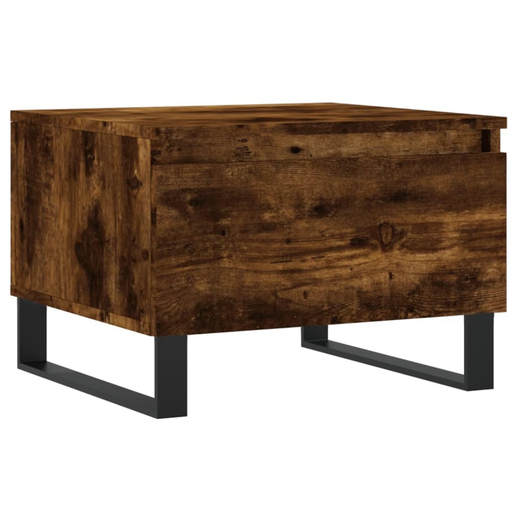 VidaXL Salontafel 50x46x35 cm bewerkt hout gerookt eikenkleurig