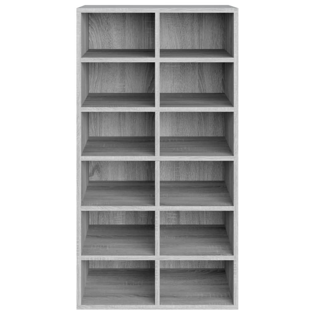 VidaXL Schoenenrek 54x34x100,5 cm bewerkt hout grijs sonoma eikenkleur