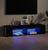 VidaXL Tv-meubel met LED-verlichting 135x39x30 cm zwart