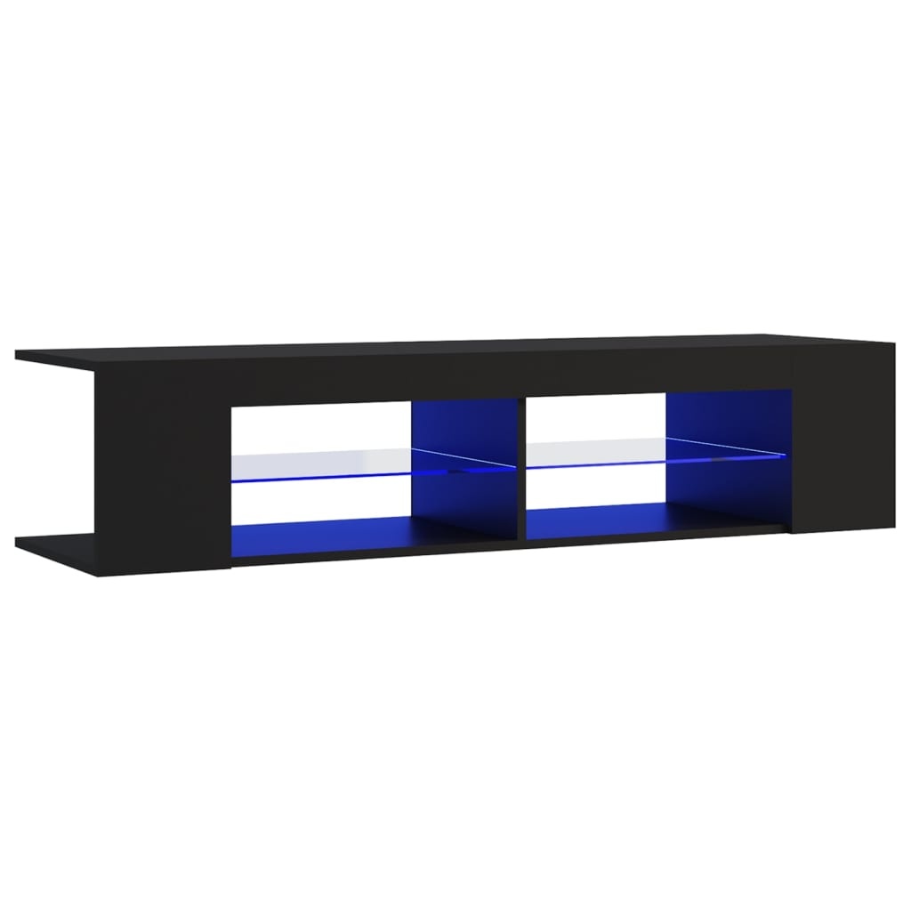 VidaXL Tv-meubel met LED-verlichting 135x39x30 cm zwart