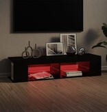 VidaXL Tv-meubel met LED-verlichting 135x39x30 cm zwart