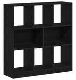 VidaXL Boekenkast 97,5x29,5x100 cm spaanplaat zwart eikenkleurig