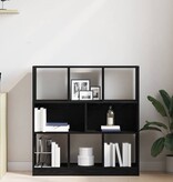 VidaXL Boekenkast 97,5x29,5x100 cm spaanplaat zwart eikenkleurig