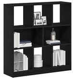 VidaXL Boekenkast 97,5x29,5x100 cm spaanplaat zwart eikenkleurig
