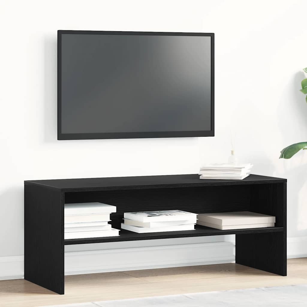 VidaXL Tv-meubel 100x40x40 cm spaanplaat zwart eikenkleurig