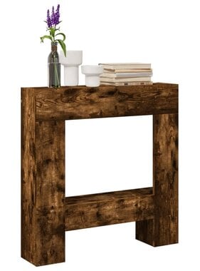 VidaXL Haardombouw 81x18x82 cm bewerkt hout gerookt eikenkleurig