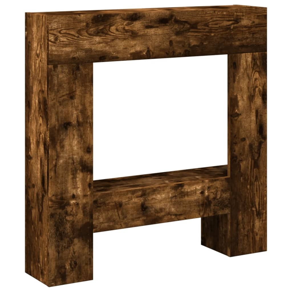 VidaXL Haardombouw 81x18x82 cm bewerkt hout gerookt eikenkleurig