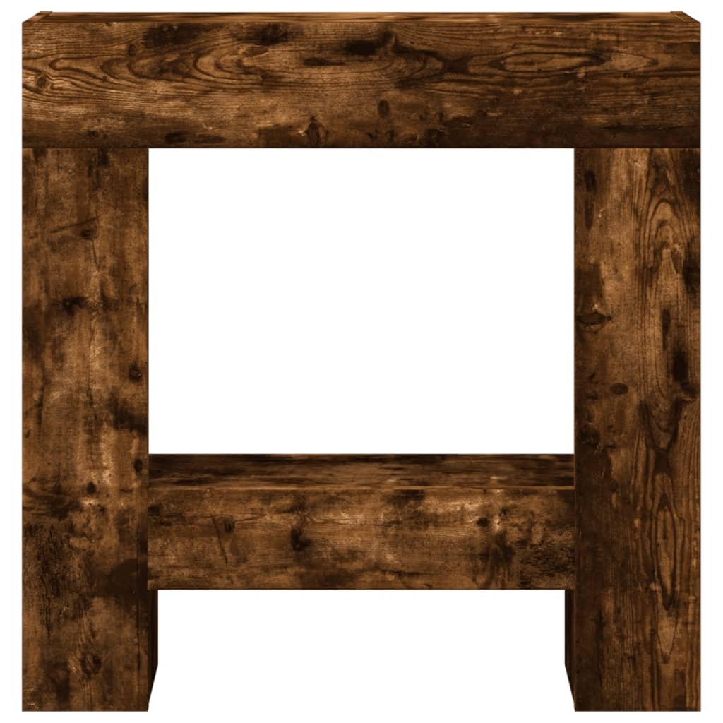 VidaXL Haardombouw 81x18x82 cm bewerkt hout gerookt eikenkleurig