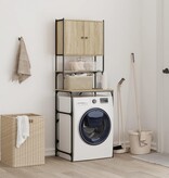 VidaXL Wasmachinekast 68x48,5x194 cm sonoma eikenkleurig