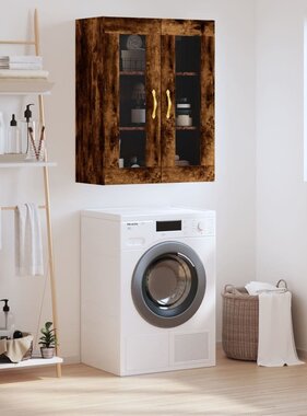 VidaXL Hangkast 69,5x34x90 cm gerookt eikenkleurig