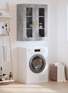VidaXL Hangkast 69,5x34x90 cm betongrijs
