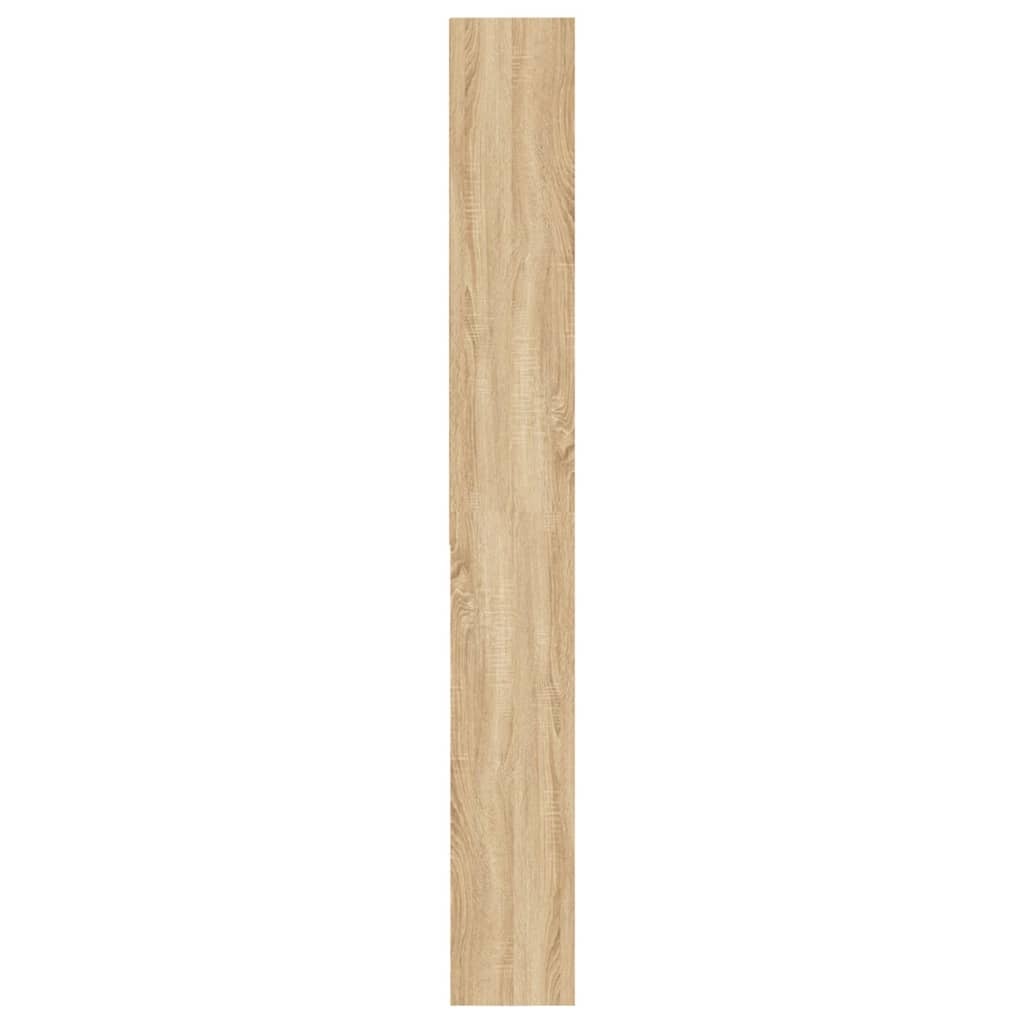 VidaXL Wasmachinekast 64x24x190 cm wit en sonoma eikenkleurig