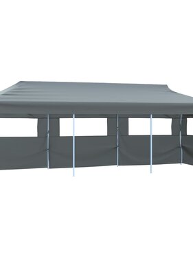 VidaXL Vouwtent pop-up met 5 zijwanden 3x9 m antraciet