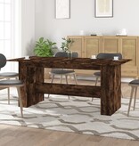 VidaXL Eettafel 180x90x76 cm bewerkt hout gerookt eikenkleurig