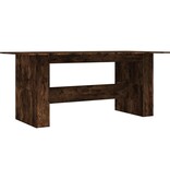 VidaXL Eettafel 180x90x76 cm bewerkt hout gerookt eikenkleurig