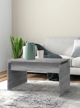 VidaXL Salontafel 68x50x38 cm bewerkt hout grijs sonoma eiken