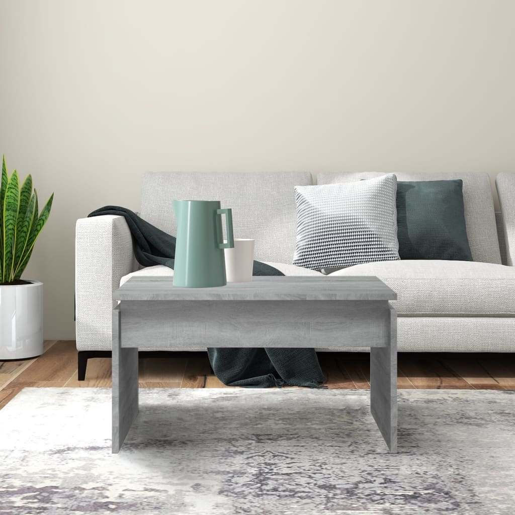 VidaXL Salontafel 68x50x38 cm bewerkt hout grijs sonoma eiken