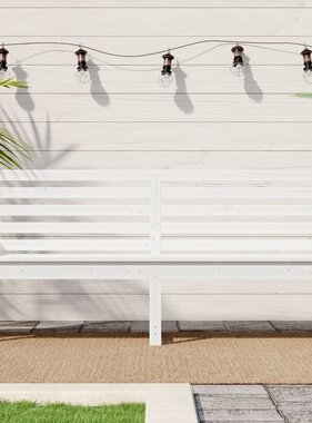 VidaXL Tuinbank 203,5x48x91,5 cm massief grenenhout wit