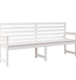 VidaXL Tuinbank 203,5x48x91,5 cm massief grenenhout wit