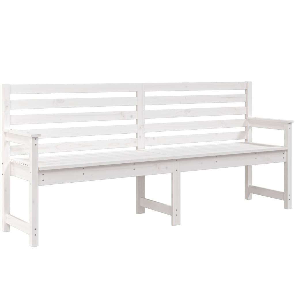 VidaXL Tuinbank 203,5x48x91,5 cm massief grenenhout wit