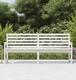 VidaXL Tuinbank 203,5x48x91,5 cm massief grenenhout wit