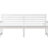 VidaXL Tuinbank 203,5x48x91,5 cm massief grenenhout wit