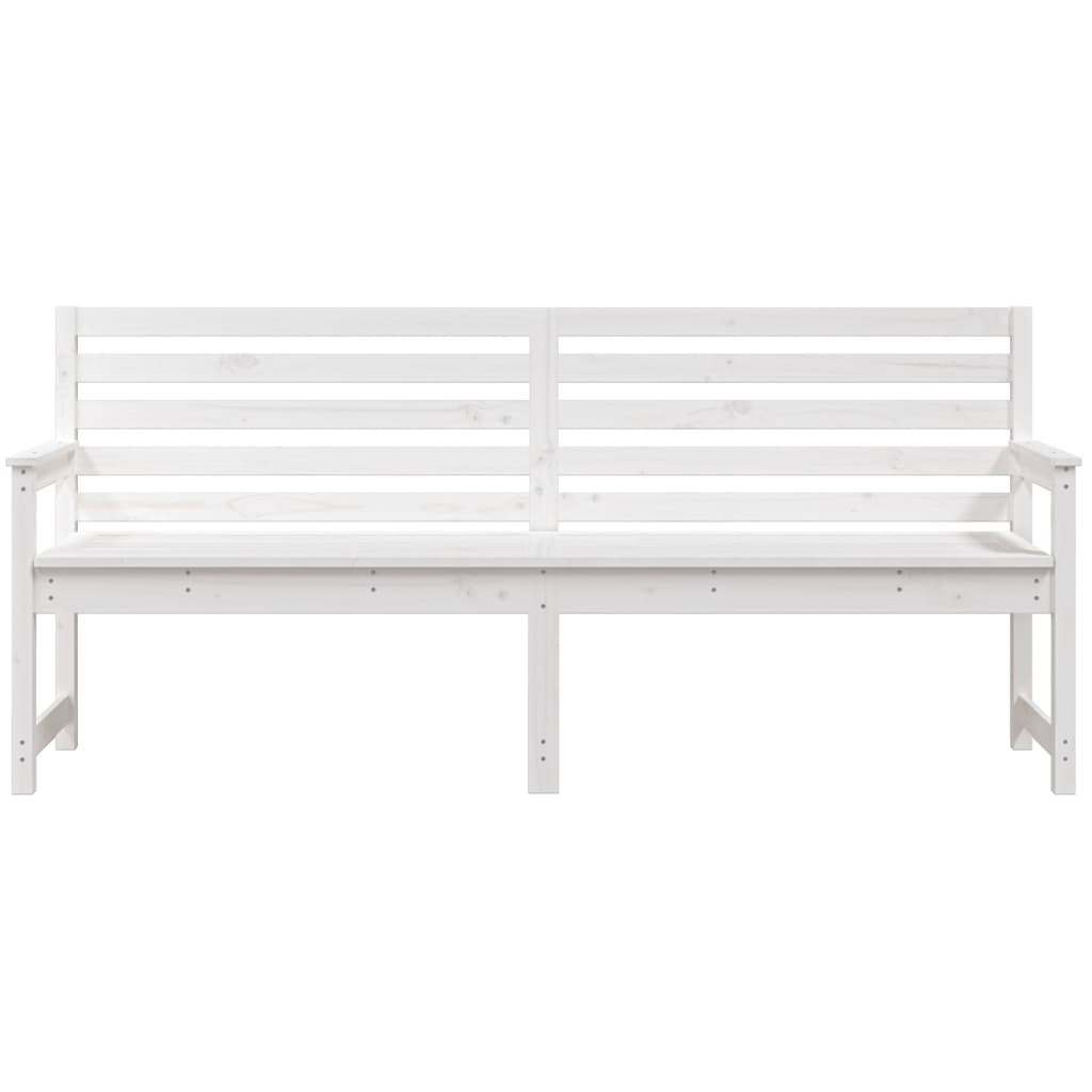 VidaXL Tuinbank 203,5x48x91,5 cm massief grenenhout wit
