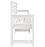 VidaXL Tuinbank 203,5x48x91,5 cm massief grenenhout wit