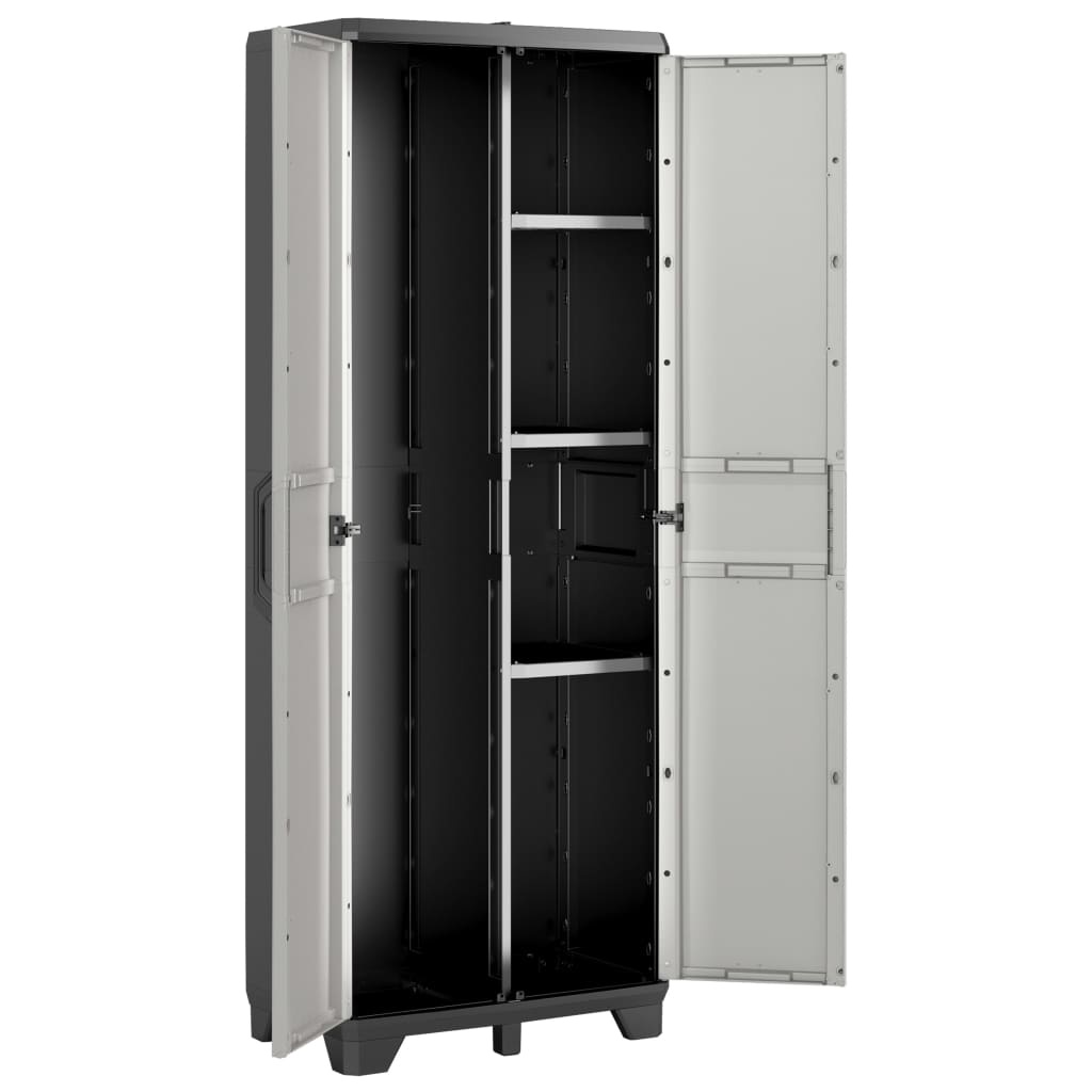 VidaXL Opbergkast Gear 182 cm zwart en grijs