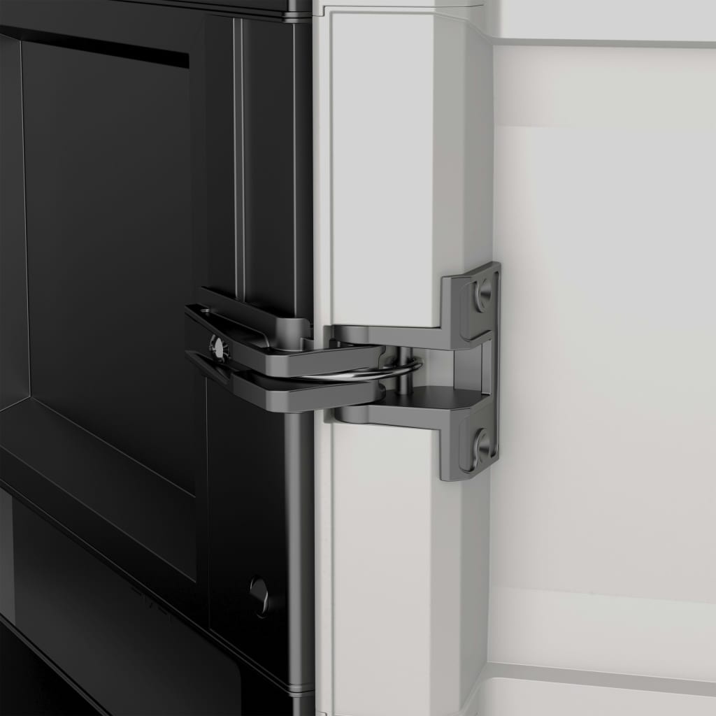VidaXL Opbergkast Gear 182 cm zwart en grijs