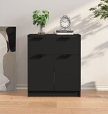 VidaXL Dressoir 60x30x70 cm bewerkt hout zwart