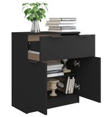 VidaXL Dressoir 60x30x70 cm bewerkt hout zwart