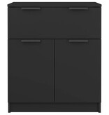 VidaXL Dressoir 60x30x70 cm bewerkt hout zwart