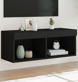 VidaXL Tv-meubel met LED-verlichting 80x30x30 cm zwart