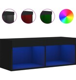 VidaXL Tv-meubel met LED-verlichting 80x30x30 cm zwart