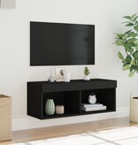 VidaXL Tv-meubel met LED-verlichting 80x30x30 cm zwart