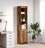 VidaXL Hoge kast 37,5x35x180 cm bewerkt hout oud houtkleurig