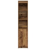 VidaXL Hoge kast 37,5x35x180 cm bewerkt hout oud houtkleurig