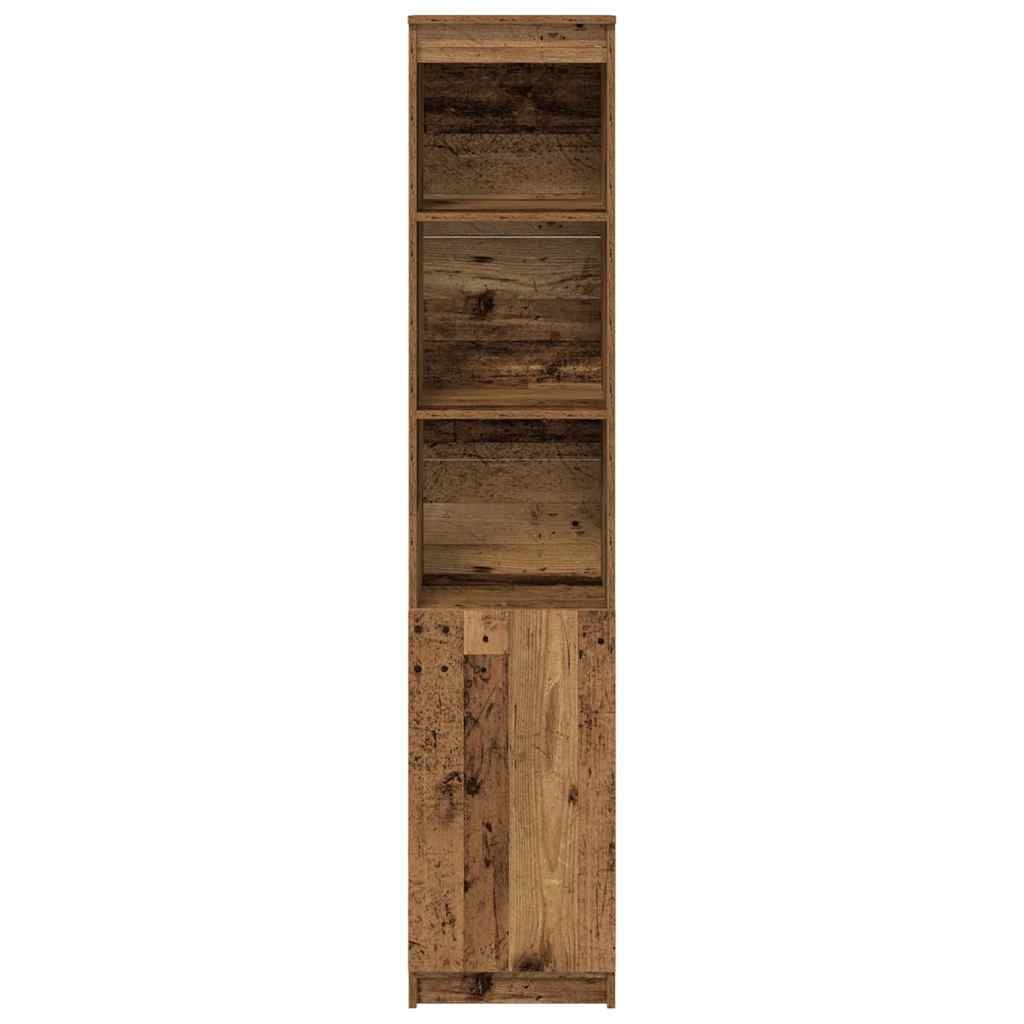 VidaXL Hoge kast 37,5x35x180 cm bewerkt hout oud houtkleurig