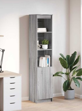 VidaXL Hoge kast 37,5x35x180 cm spaanplaat grijs sonoma