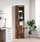 VidaXL Hoge kast 37,5x35x180 cm spaanplaat gerookt eikenkleurig