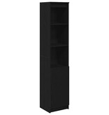 VidaXL Highboard 37,5x35x180 cm spaanplaat zwart eikenkleurig