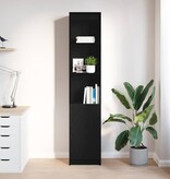 VidaXL Highboard 37,5x35x180 cm spaanplaat zwart eikenkleurig