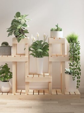 VidaXL Plantenstandaard 104,5x25x77,5 cm massief grenenhout