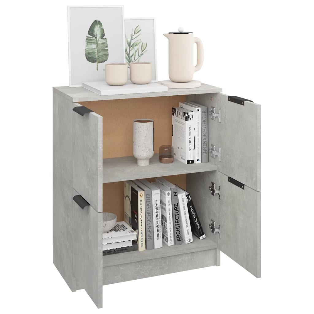 VidaXL Dressoir 60x30x70 cm bewerkt hout betongrijs