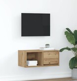 VidaXL TV-meubel 60x31x25,5 cm bewerkt hout artisanaal eikenkleur