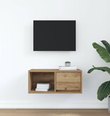 VidaXL TV-meubel 60x31x25,5 cm bewerkt hout artisanaal eikenkleur
